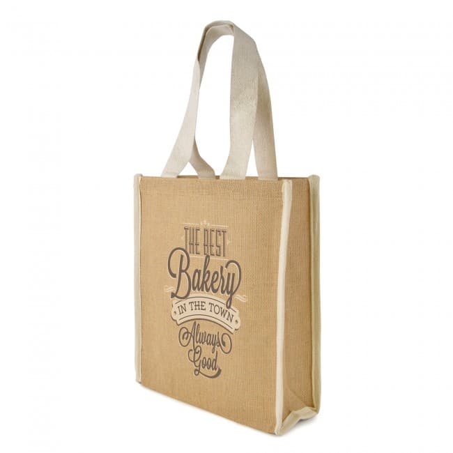 Custom Printed Lynx Jute Shopper - Image 2