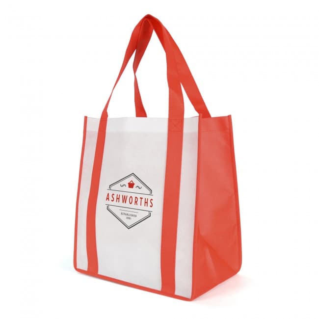 Custom Printed Trudy Non-Woven White Shopper - Image 3