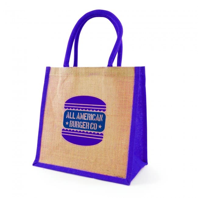 Custom Printed Halton Medium Natural Jute Bag - Image 4