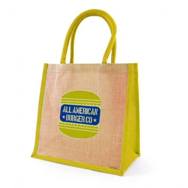 Custom Printed Halton Medium Natural Jute Bag - Image 7