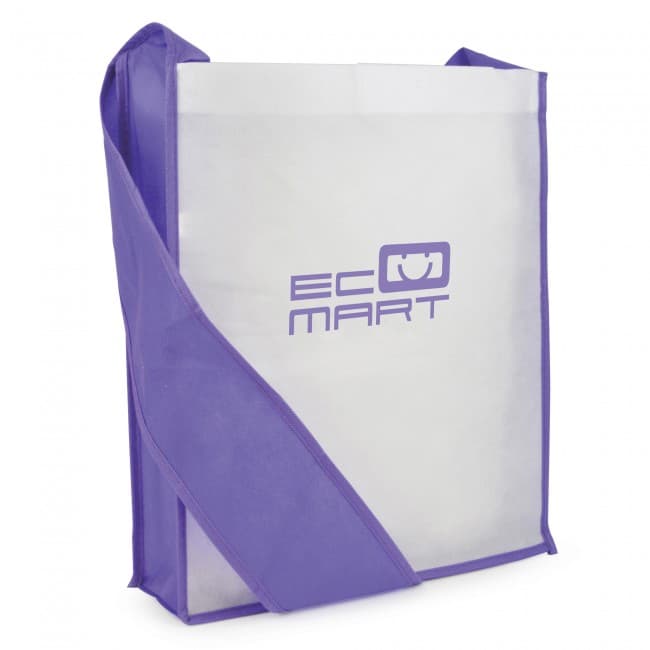 Custom Printed Contrast Non-Woven Messager Bag - Image 3