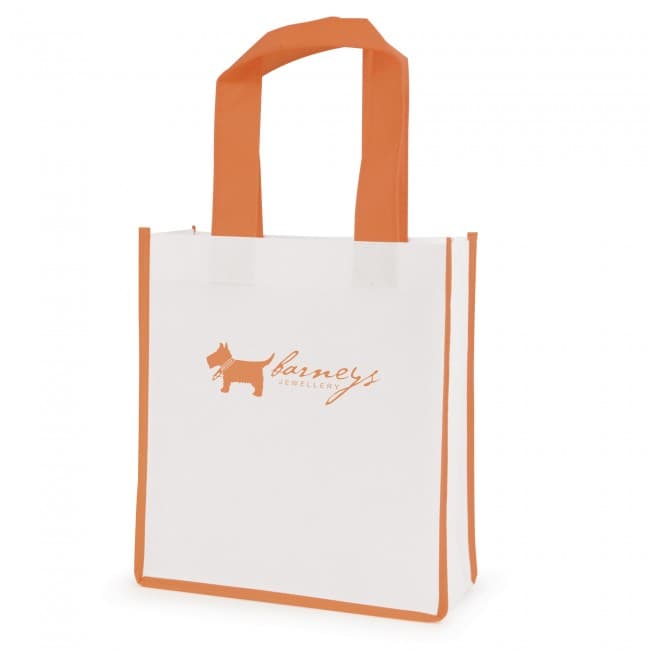 Custom Printed Mini Contrast  Recyclable Non-Woven Shopper - Image 1