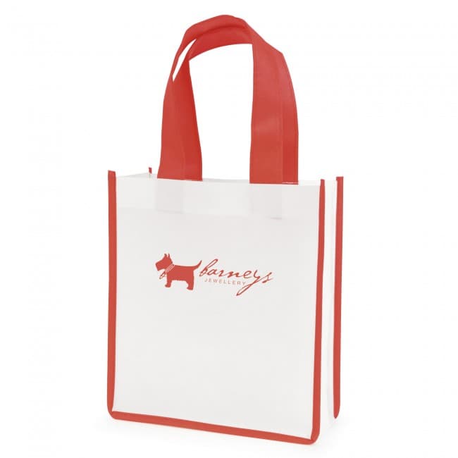 Custom Printed Mini Contrast  Recyclable Non-Woven Shopper - Image 3