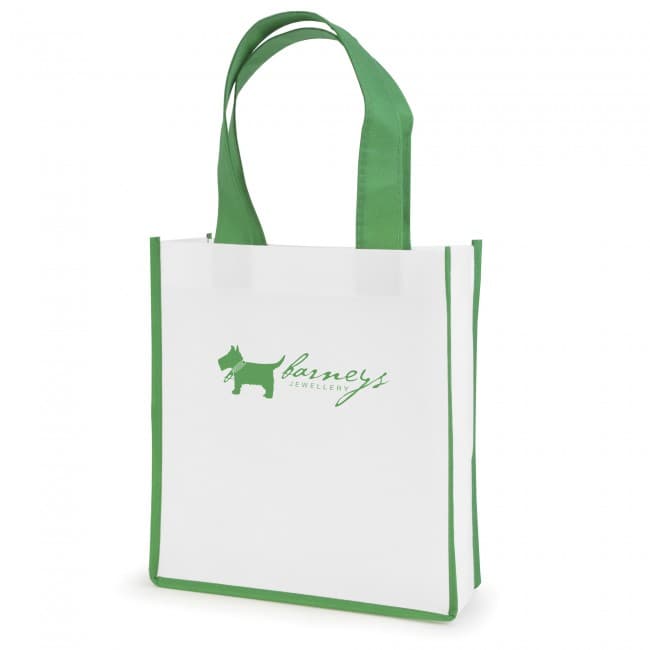 Custom Printed Mini Contrast  Recyclable Non-Woven Shopper - Image 6