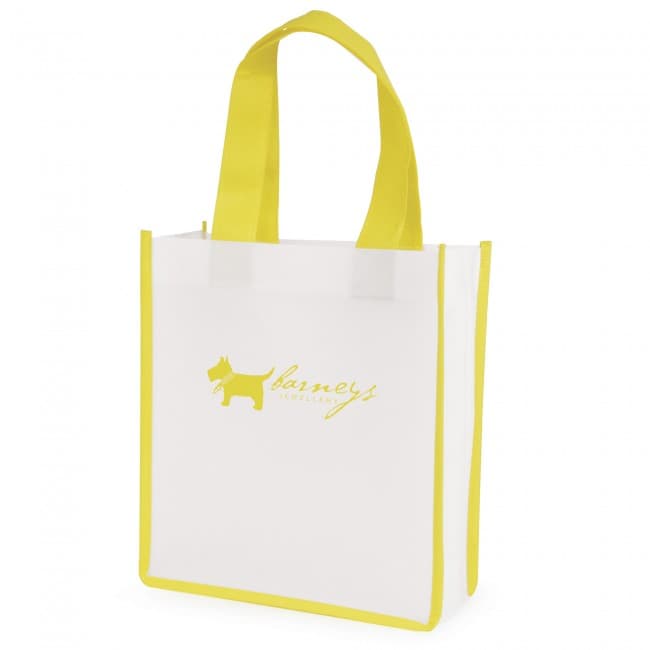 Custom Printed Mini Contrast  Recyclable Non-Woven Shopper - Image 9