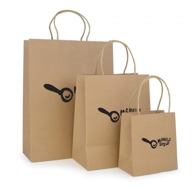 Custom Printed Brunswick Natural Coloured Paper Bag - Image 1