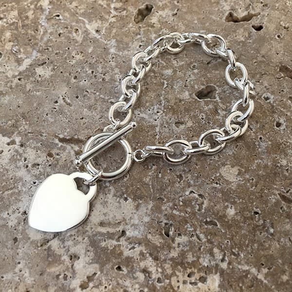 Custom Printed Arcas Silver Plated Chain Bracelet