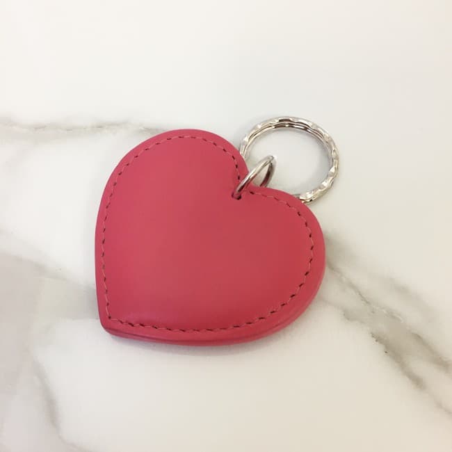 Custom Printed Heart Keyring - Image 1