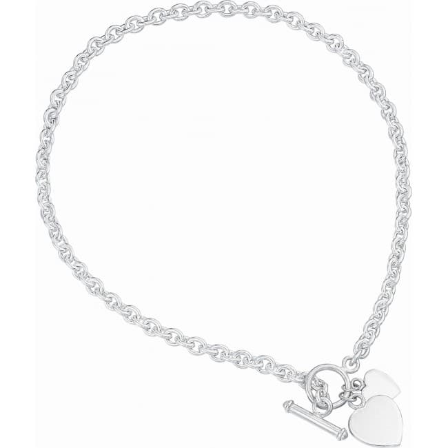 Custom Printed Sterling Silver Heart Charm Necklace