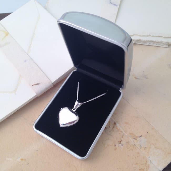 Custom Printed Sterling Silver Locket With Chain