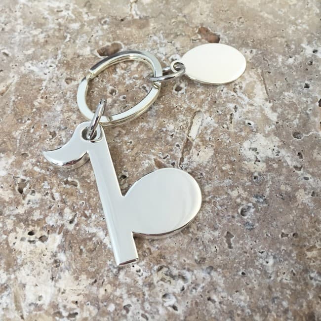 Custom Printed Musical Note Keyring