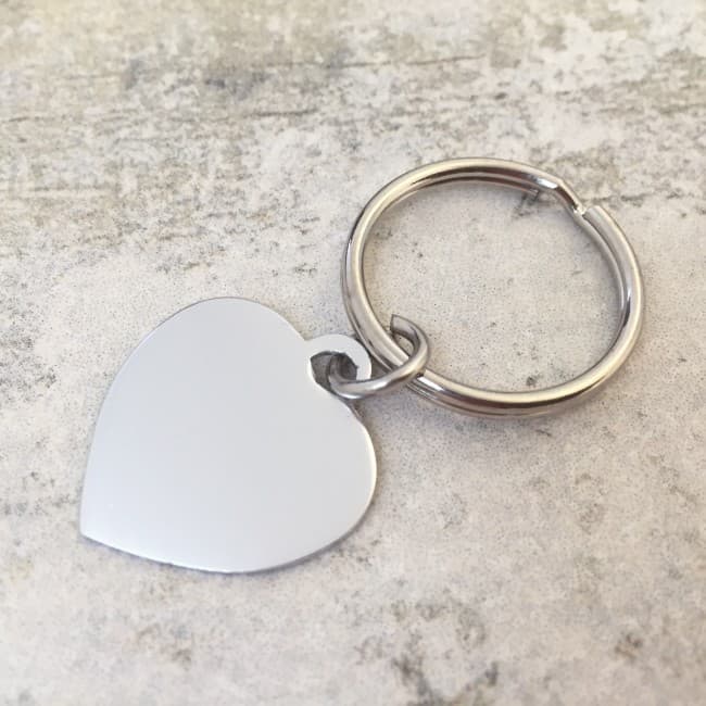 Custom Printed Classic Heart Keyring