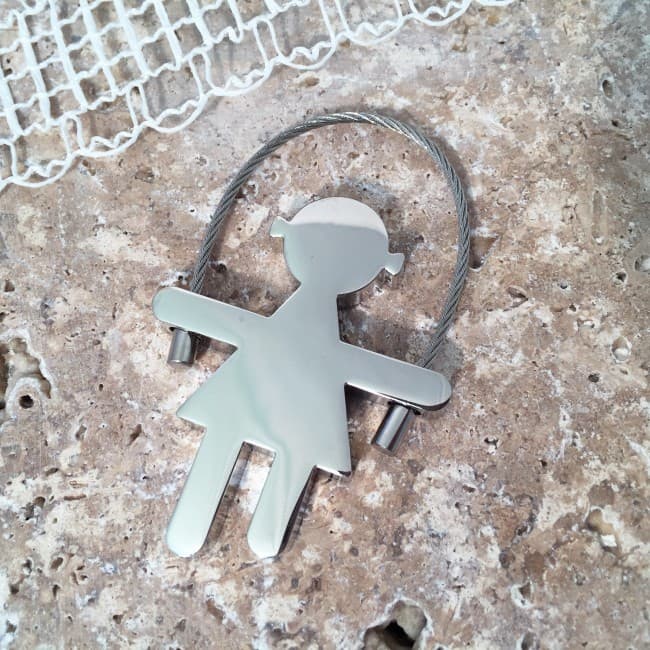 Custom Printed Girl Cable Keyring