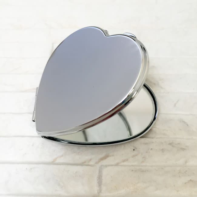 Custom Printed Classic Heart Compact Mirror