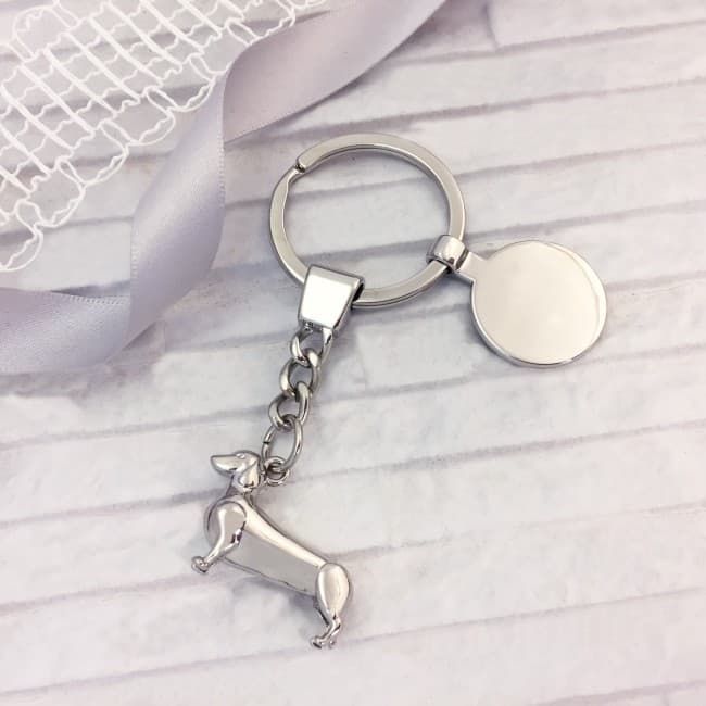 Custom Printed Sausage Dog keyring