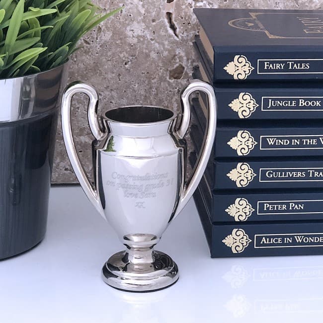 Custom Printed Silver finished Trophy Award - Large