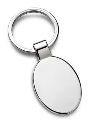 Custom Printed Oval Keyring with Loop Fitting