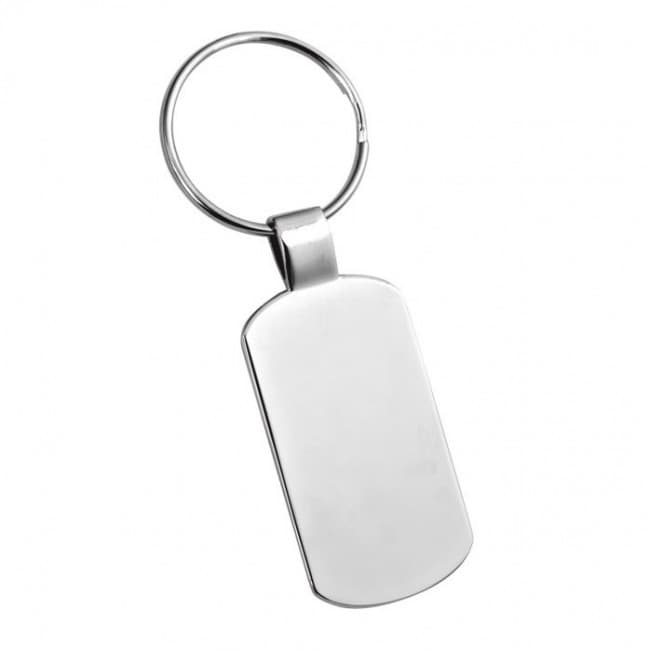 Custom Printed Dog Tag Keyring with Loop Fitting