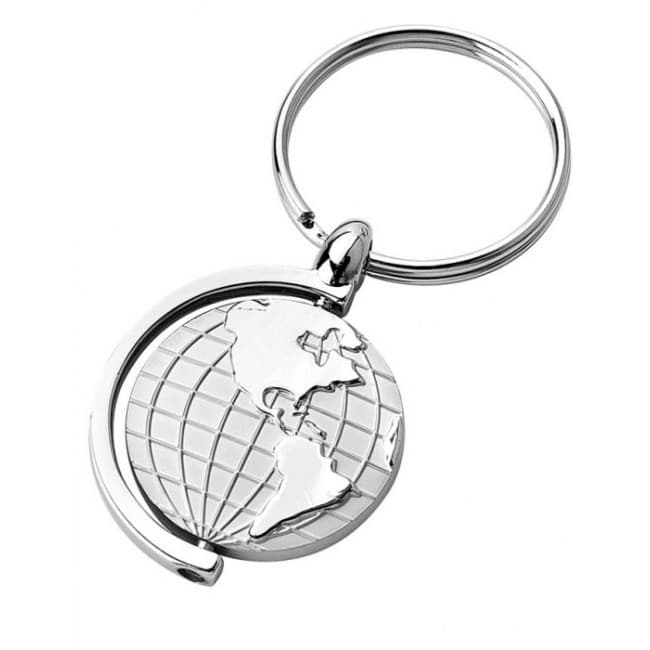 Custom Printed Spinning Globe Keyring