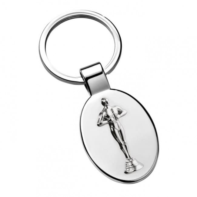 Custom Printed Award "Oscar" Keyring - Oval