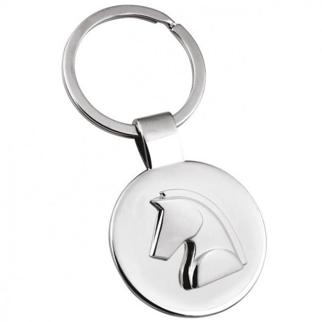 Custom Printed Horses Head Keyring - Circle