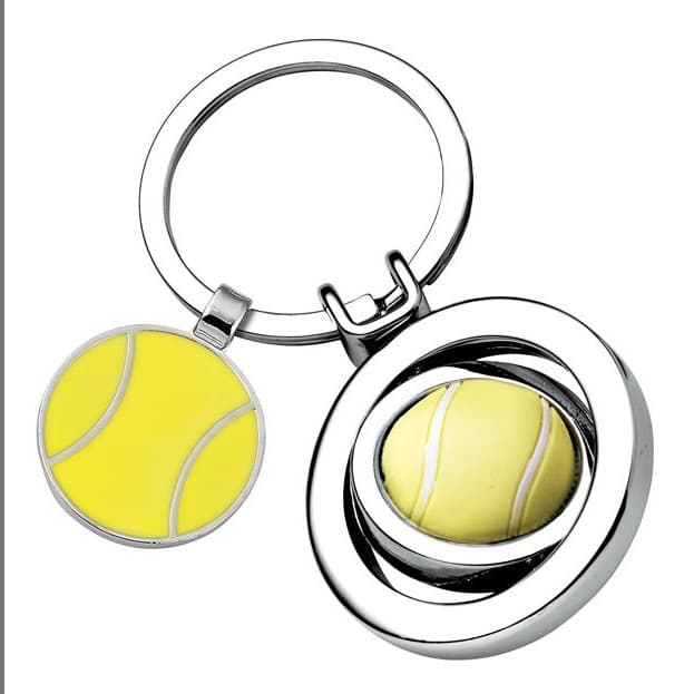 Custom Printed Spinning Tennis Keyring