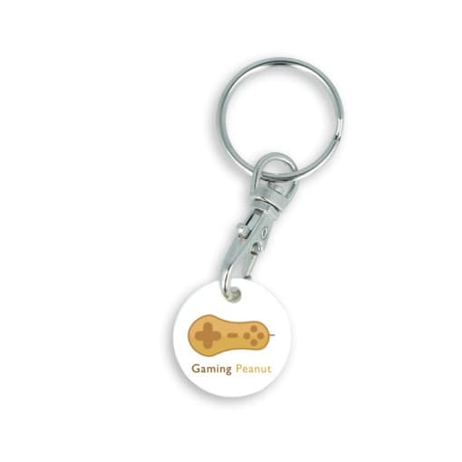 Custom Printed EURO Trolley Coin Keyring - Image 1