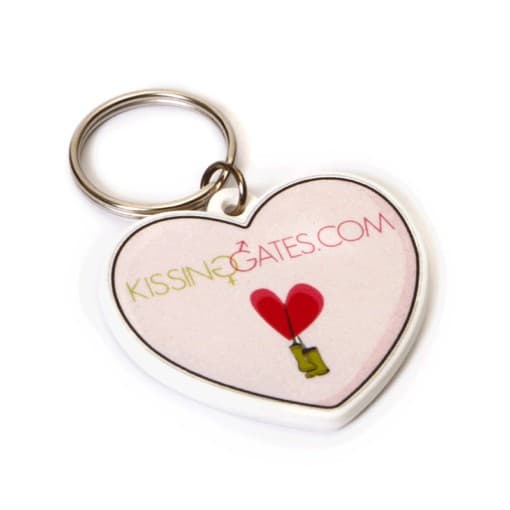 Custom Printed Heart Shaped  Keyring