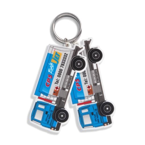 Custom Printed Lorry Shaped  Keyring