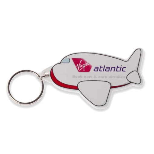 Custom Printed Plane Shaped  Keyring