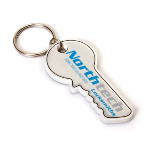 Custom Printed Key Shaped  Keyring