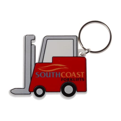 Custom Printed Forklift Shaped  Keyring