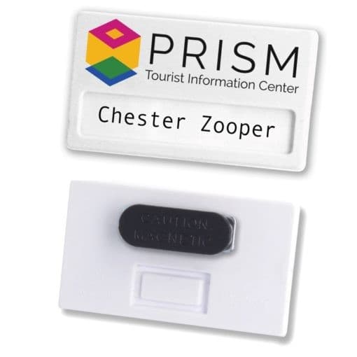 Custom Printed Name Badge - Magnet Back