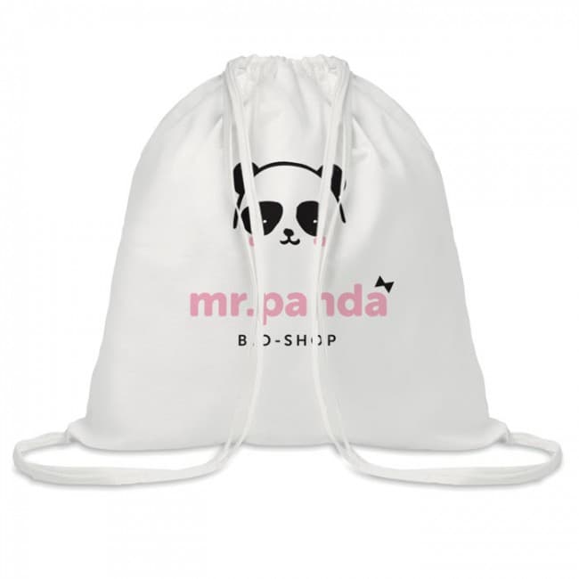 Custom Printed Bamboo cotton drawstring bag