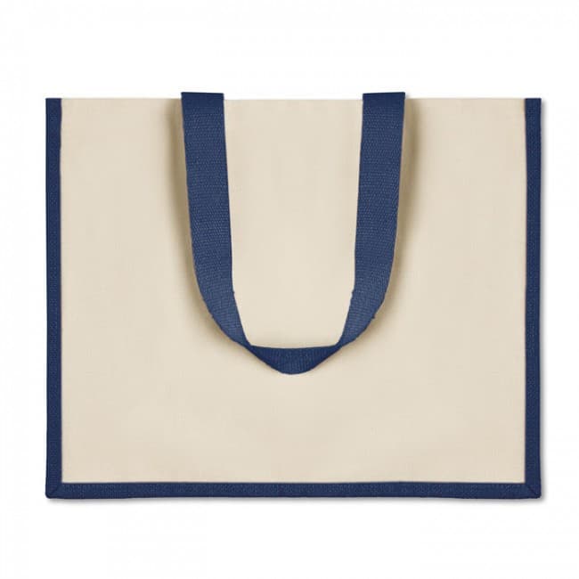 Custom Printed Jute & Canvas Shopping Bag - Image 4