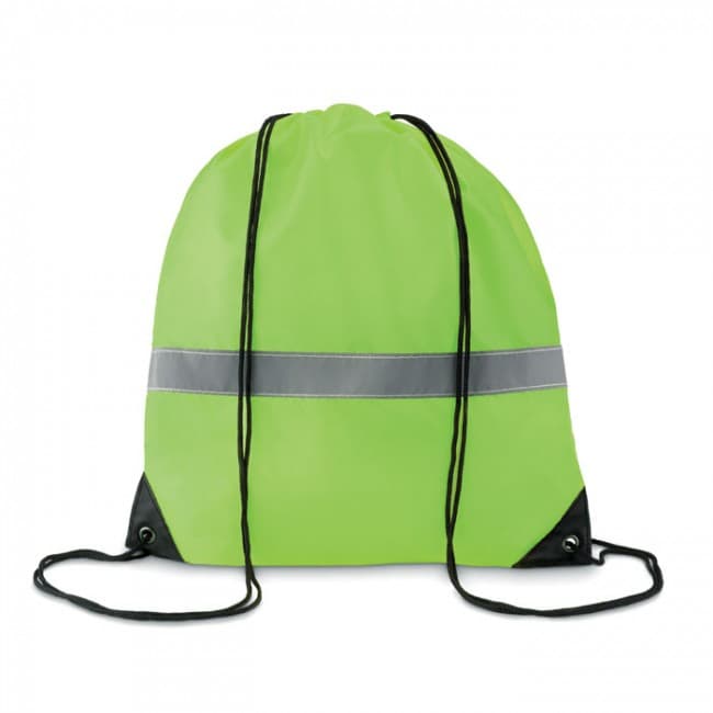 Custom Printed Drawstring Bag With Reflective Stripe - Image 2