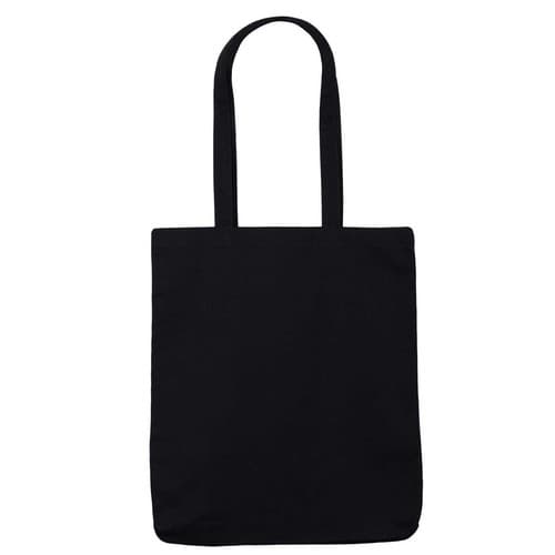 Custom Printed Promotional  Black or White Canvas Shopper with Full Gussett - Image 1