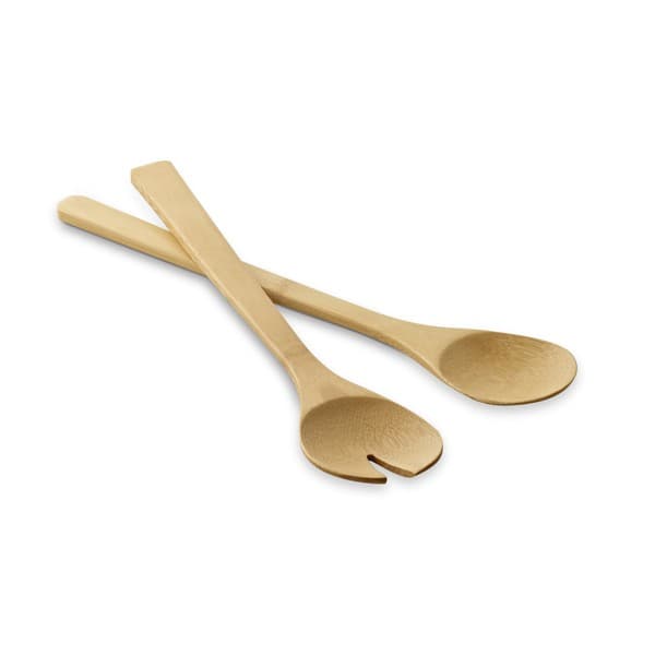 Custom Printed Set Of 2 Bamboo Salad Servers