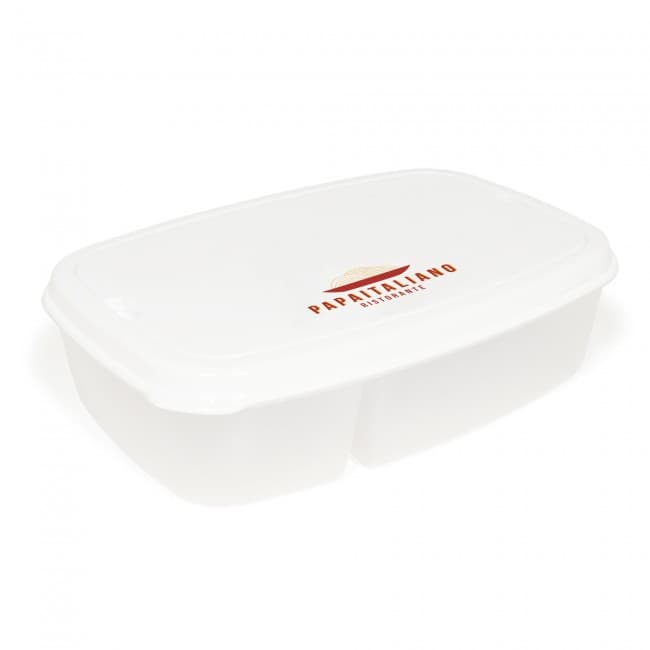 Custom Printed Split Cell Lunch Box & Cutlery Set - Image 1