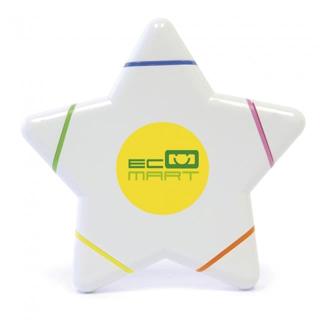 Custom Printed Large Star Printed Highlighter