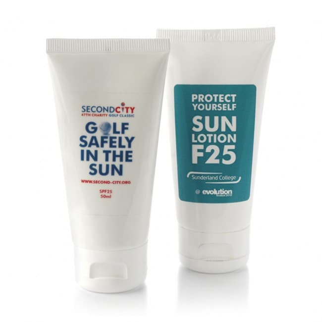 Custom Printed SPF25 Sun Lotion in a Tube 50ml