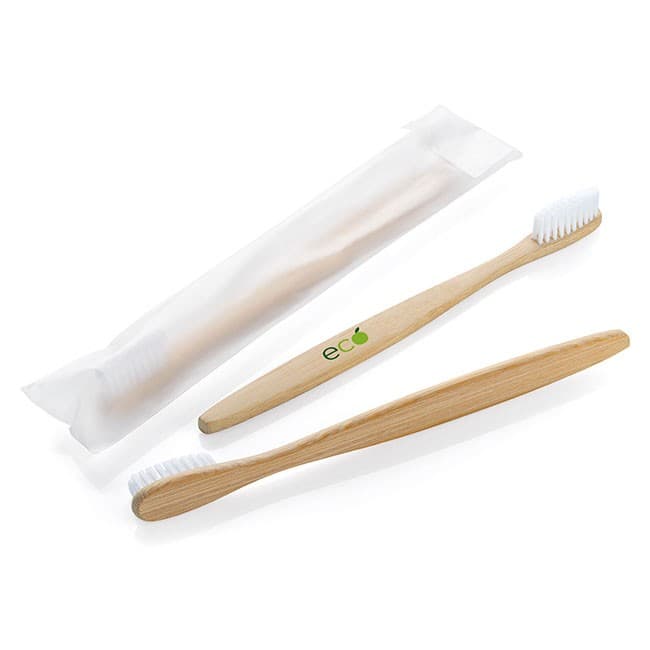 Custom Printed Bamboo Toothbrush 18cm