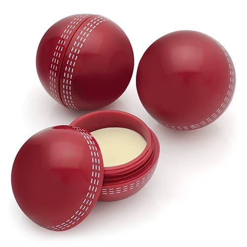 Custom Printed Cricket Ball Shaped Lip Balm