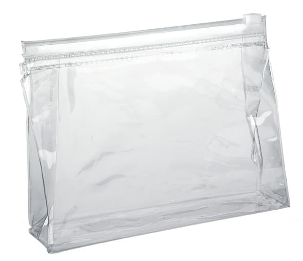 Custom Printed Clear PVC Slide Zippered Toiletry Bag