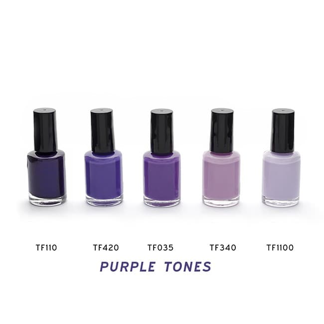 Custom Printed Purple Nail Polish in a Bottle, 10ml