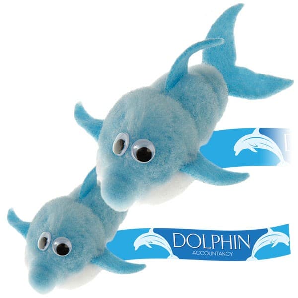 Custom Printed Large Dolphin Logobug