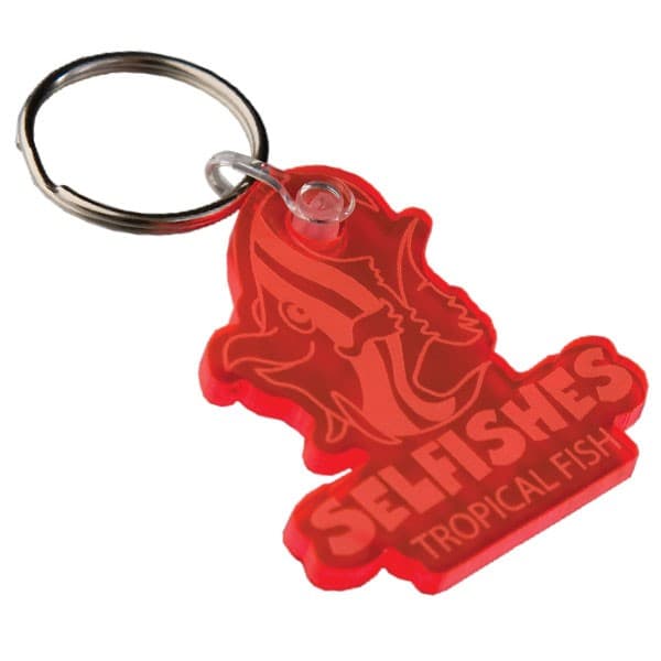 Custom Printed Embossed Acrylic Keyrings - Image 1