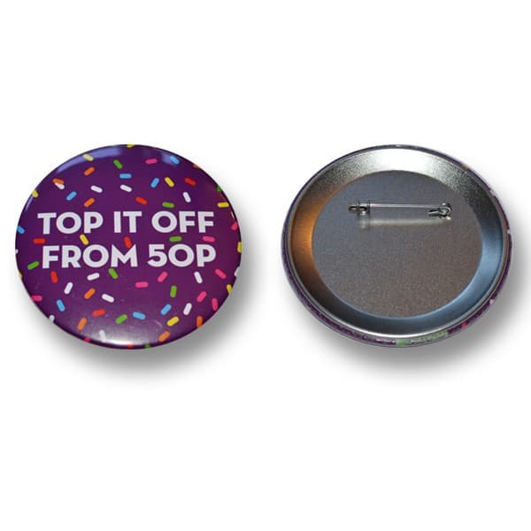 Custom Printed 77mm Button Badge