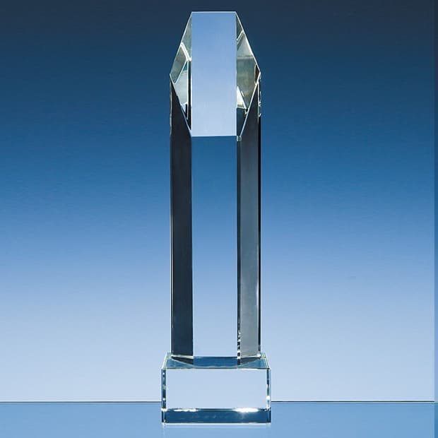 Custom Printed 25.5cm Optical Crystal Hexagon Award