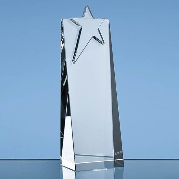 Custom Printed 21cm Optical Crystal Star Rectangle Award